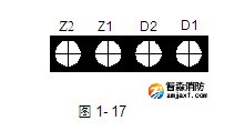 J海灣JTY-HM-GST102紅外對(duì)射光束感煙探測(cè)器接線端子圖