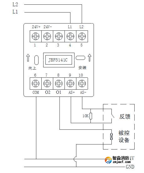 JBF5141C無(wú)源輸出接線圖