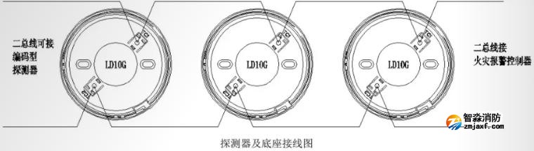 JTY-GM-LD3000G點型光電感煙火災(zāi)探測器接線圖