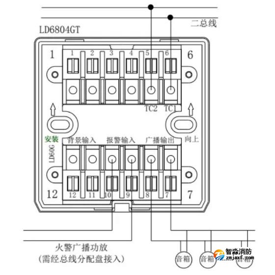 LD6804GT輸出模塊接線(xiàn)圖