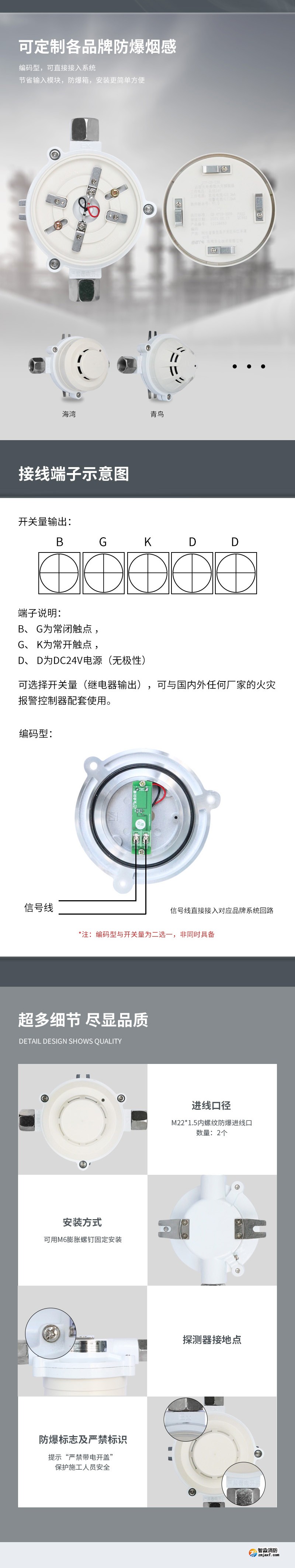JDXT-Y-1防爆點型感煙火災(zāi)探測器2