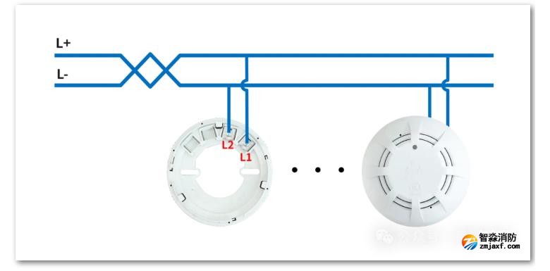JTY-GD-JBF5100A、JTY-GD-JBF5100C點(diǎn)型光電感煙火災(zāi)探測(cè)器接線圖