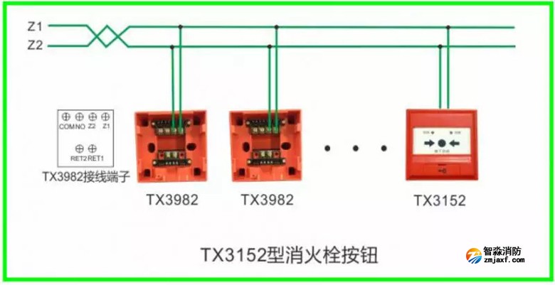 泰和安火災(zāi)報警產(chǎn)品接線示意圖
