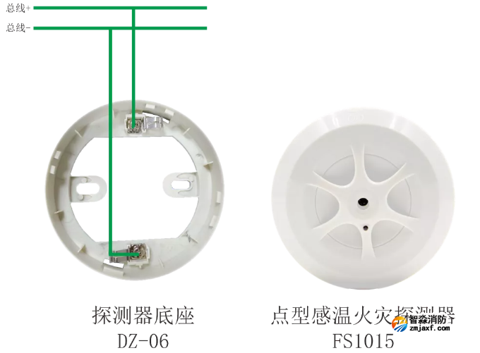 點型感溫火災(zāi)探測器接線圖