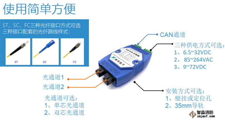 適配國內(nèi)主流消防主機(jī)的CAN光纖轉(zhuǎn)換器