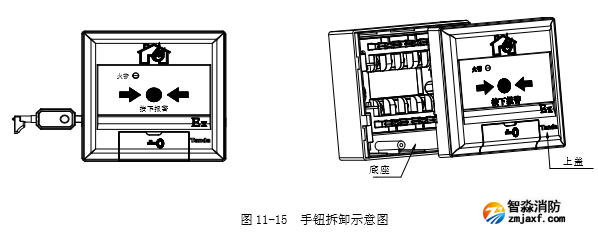  J-SAB-F-TX6142 手動火災(zāi)報警按鈕拆裝示意圖